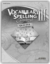 Vocabulary, Spelling & Poetry 3  (Grade 9) Quiz Book  (Revised)