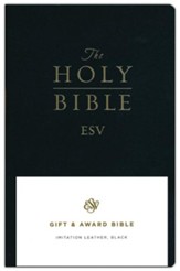 ESV Gift and Award Bible Imitation Leather, Black - Imperfectly Imprinted Bibles
