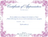 Appreciation Certificate-Pastors Wife - PDF Download [Download]