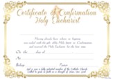 Confirmation Holy Eucharist Certificate - PDF Download [Download]