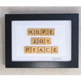 Hope Joy Peace Holidays Wordz Sign