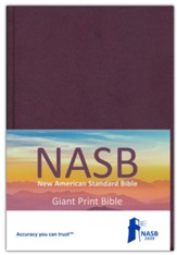 NASB 2020 Giant-Print Text Bible--hardcover, maroon