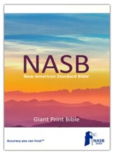 NASB 2020 Giant-Print Text Bible--soft leather-look, blue (indexed)