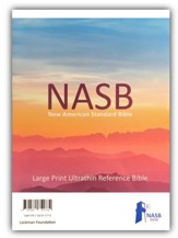 NASB 2020 Large-Print Ultrathin Reference Bible--soft leather-look, blue - Slightly Imperfect