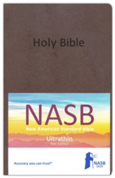 NASB 2020 Ultrathin Text  Bible--softcover, brown