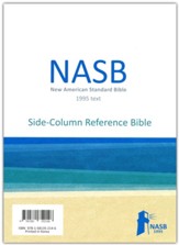NASB Side-Column Reference Bible--genuine Leather, black