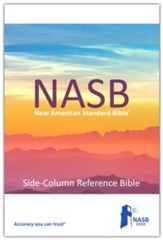 NASB 2020 Side-Column Reference Bible--soft leather-look, black