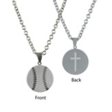 Baseball Necklace for Him, Stainless Steel