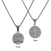 Softball Necklace for Her, Stainless Steel