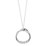 Footprints Mobius Ring Necklace