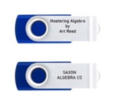 Mastering Algebra John Saxon's Way: Algebra 1/2, 3rd  Edition on USB Drive