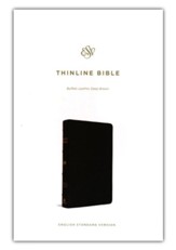 ESV Thinline Bible--buffalo leather, brown