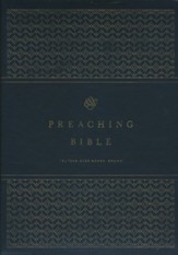 ESV Preaching Bible--soft  leather-look over board, deep brown - Imperfectly Imprinted Bibles