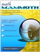 Math Mammoth Grade 5 Tests and Cumulative Reviews, Canadian Version