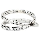 Psalms 18:2 Double Mobius Ring, Size 8