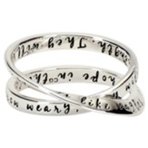 Isaiah 40:31 Double Mobius Ring, Size 7