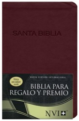 NVI Slimline Gift and Award Bible - Burgundy - Spanish