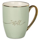 Be Still & Know Mug, Mint & Cream