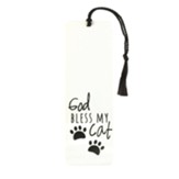 God Bless My Cat Bookmark with Tassel