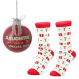 Daughter You Are a Special Gift Ornament with Holiday Socks