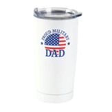 Military Dad Stainless Steel Tumbler, White