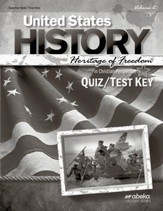 United States History: Heritage of  Freedom Quiz and Test Key, Volume 2 (4th Edition)