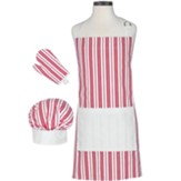 Classic Striped Deluxe Youth Apron  Boxed Set