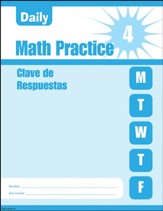 Daily Math Practice, Grade 4 Student  Workbook (Spanish Language Edition)