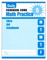 Daily Math Practice, Grade 5 Student  Workbook (Spanish Language Edition)