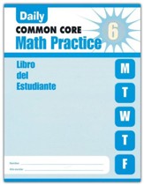 Daily Math Practice, Grade 6 Student  Workbook (Spanish Edition)