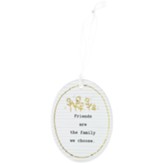 Friends Are the Family We Choose Hanging Oval Ornament