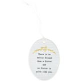 There is No Better Friend Than A Sister Hanging Oval Ornament
