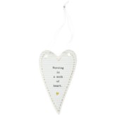 Nursing is A Work of Heart Hanging Heart Ornament
