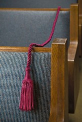 Weighted Pew Rope, Burgundy  12 foot