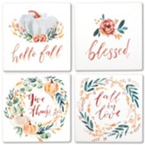 Fall Blessings Coasters, Set of 4