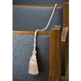 Weighted Pew Rope, White & Gold 4 foot