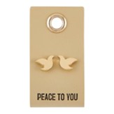 Peace to You, Dove Stud Earrings