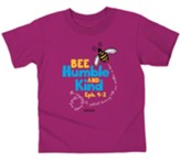 Bee Humble and Kind Shirt, Berry, Toddler 3T