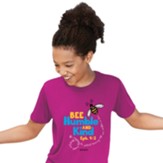 Bee Humble and Kind Shirt, Berry, Youth Medium