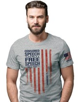 Censored Speech Shirt, Sport Grey, X-Large