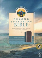 NLT Beyond Suffering Bible, TuTone Teal/Brown/Rose Gold Indexed Leatherlike