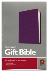 NLT Premium Gift Bible Imitation  Leather, purple petals