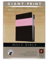 NLT Holy Bible, Giant Print TuTone  Imitation Leather, pink/brown Indexed