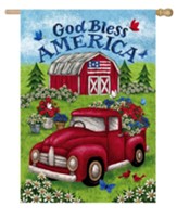 God Bless America, Truck and Barn Flag, Large