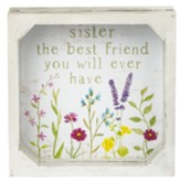 Sister the Best Friend You Will Ever Have Framed Sign