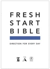 NLT Fresh Start Bible--genuine leather, gray