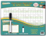 Channie's Visual Dry Erase &  Magnetic Board for  Letters & Numbers (Pack of 2 Boards with Dry Erase Pen)