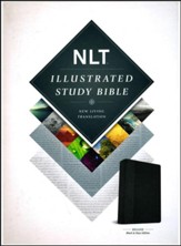 NLT Illustrated Study Bible--soft  leather-look, black