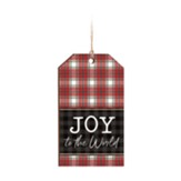 Joy To The World, Plaid, Christmas Gift Tag