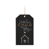 Unto Us A Child Is Born, Manger, Gift Tag